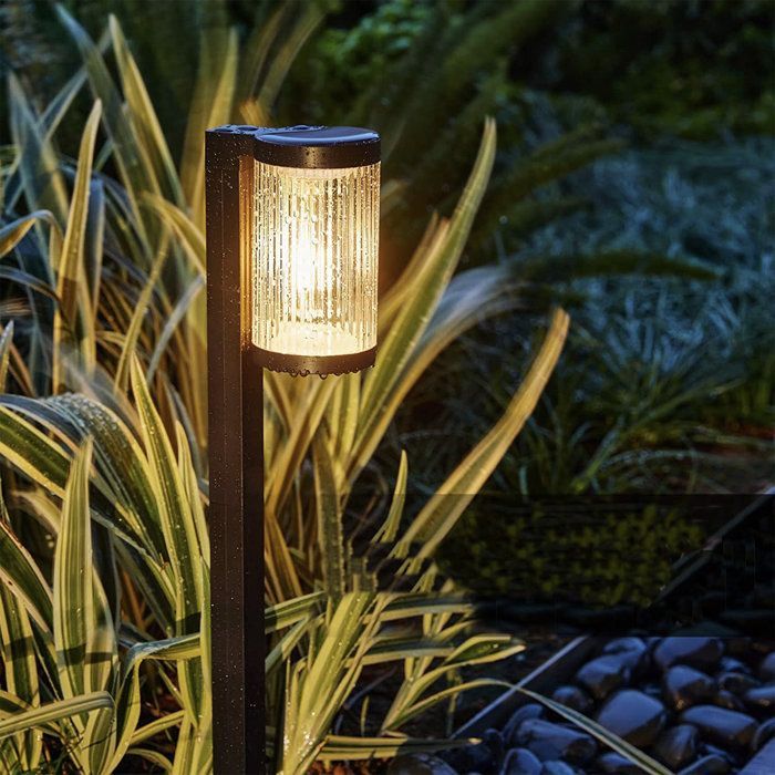 Lot 2 balises solaires - LUMISKY - BEAMLIT - LED blanc chaud - H58 cm - Eclairage jardin allée terrasse