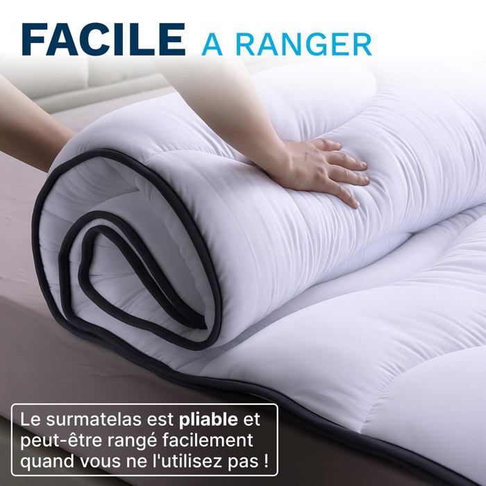 CATAVANA - Cloud Mattress Topper - 180x200 cm - Hypoallergenic, Breathable, Anti-Dust Mite, Ideal for a Double Mattress