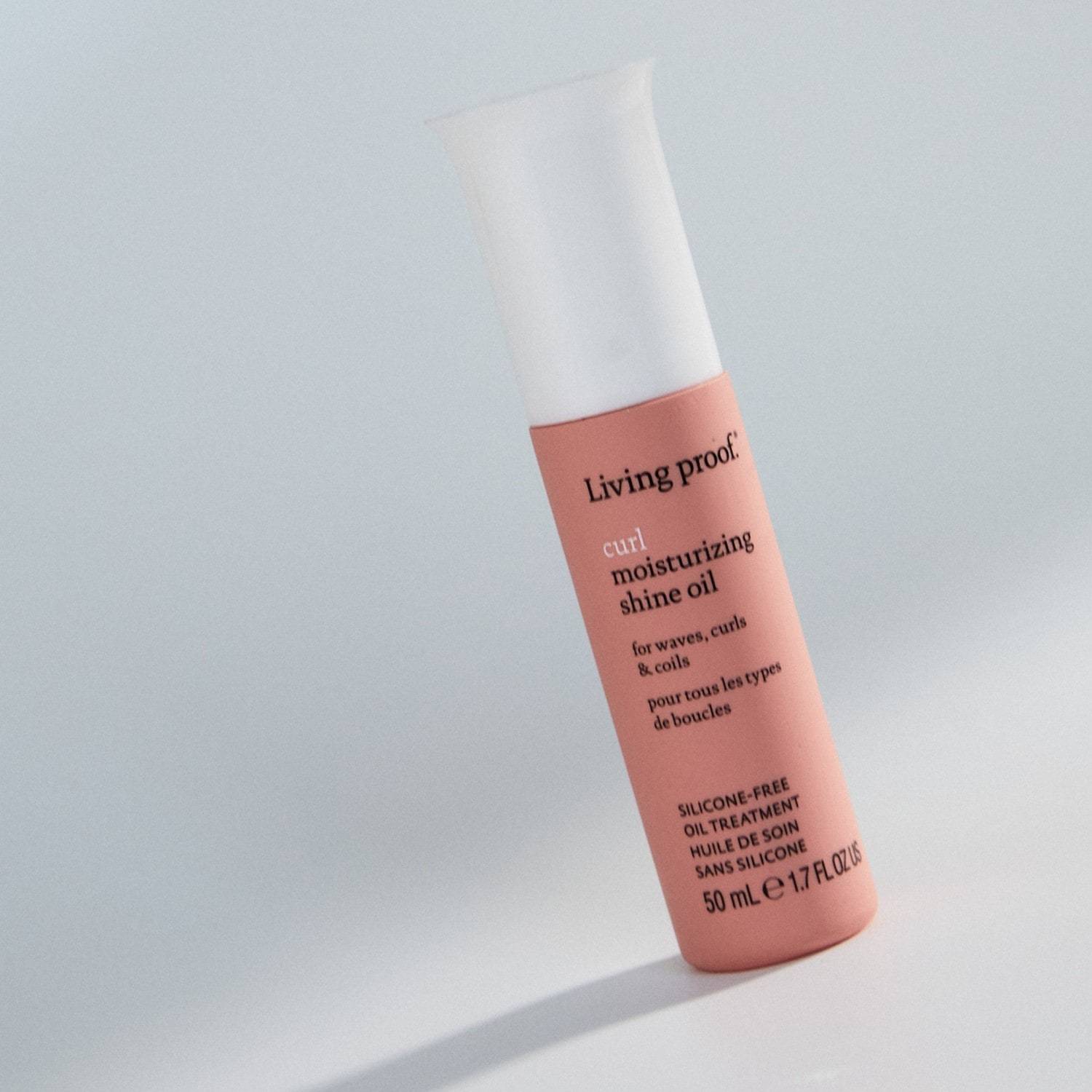 „Living Proof“ plaukų aliejus garbanotiems plaukams – drėkinamasis blizgesio suteikiantis aliejus – 50 ml