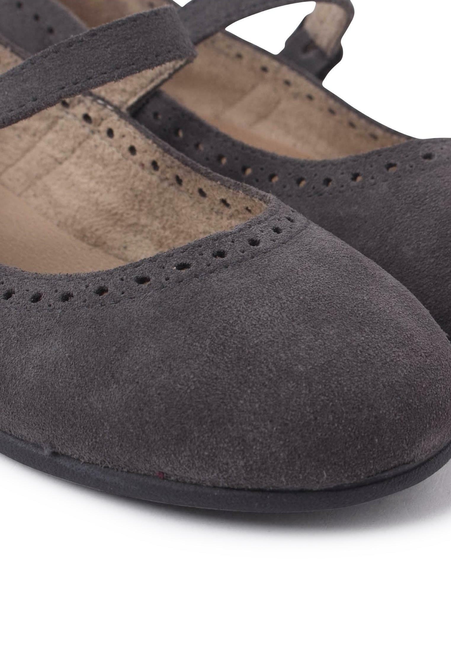 Pisamonas FINA KOPČA I PERFORIRANE - Dječje cipele - sive