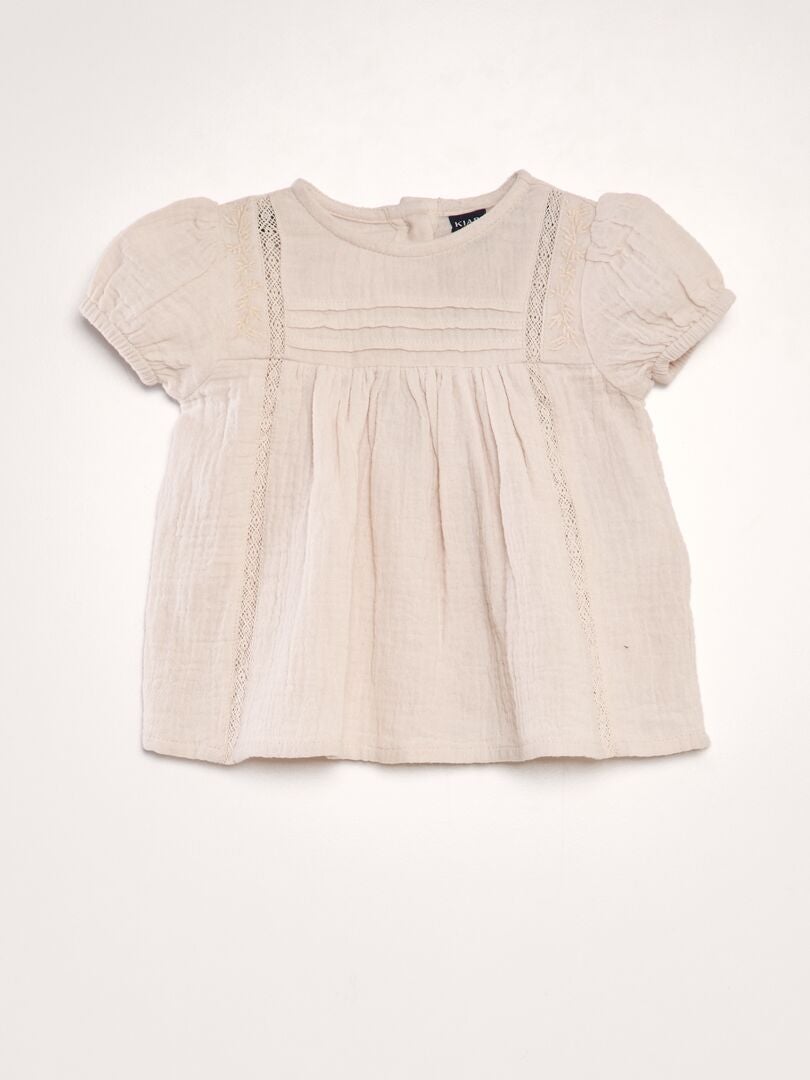 Blouse + broek set - BEIGE