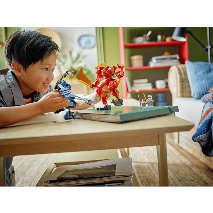 LEGO Ninjago 71808 Kais Elementarfeuer-Mech – Geschenkidee, Spielzeug, Sammlerstück, ab 7 Jahren