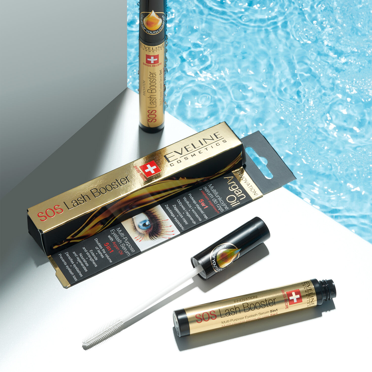 Eveline øjenvippeserum med arganolie 10ml SOS Lash Booster 5-i-1