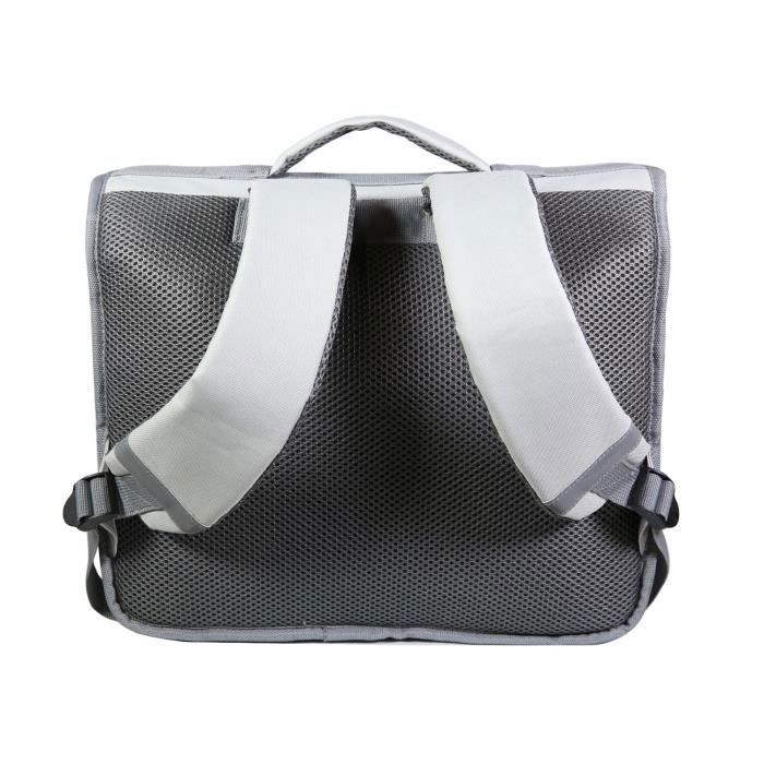 Mochila escolar Bagtrotter Offshore gris con estampado floral - Para niños - 38 x 13 x 34 cm - Sintética