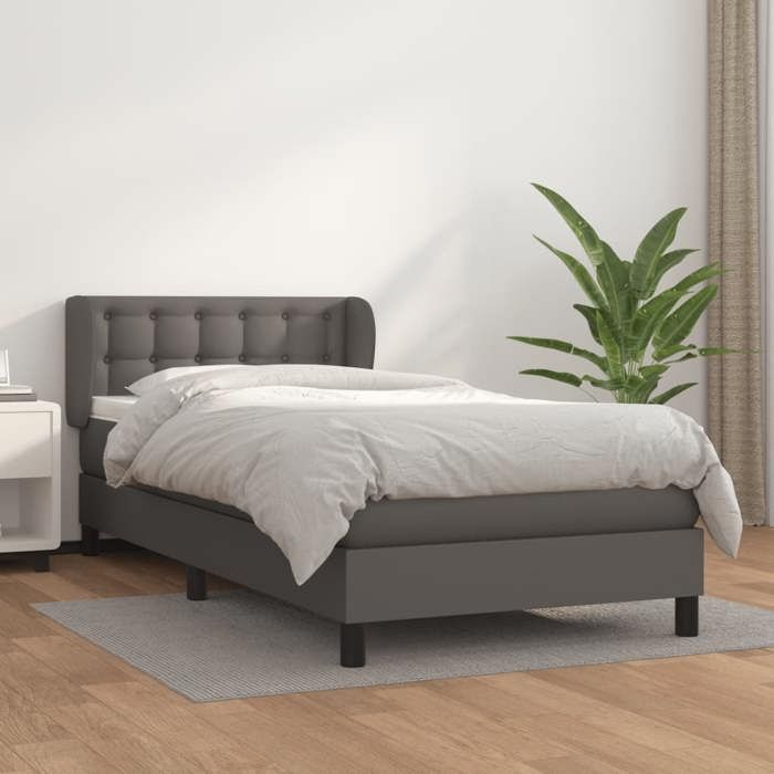 Rete a doghe con materasso - Maison Exclusive - Ecopelle - 80x200 cm - Massimo relax