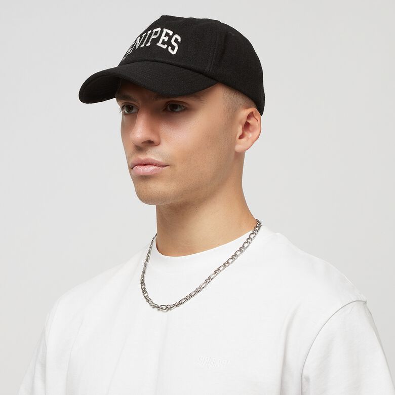 Boné de 5 painéis em lã com logotipo universitário