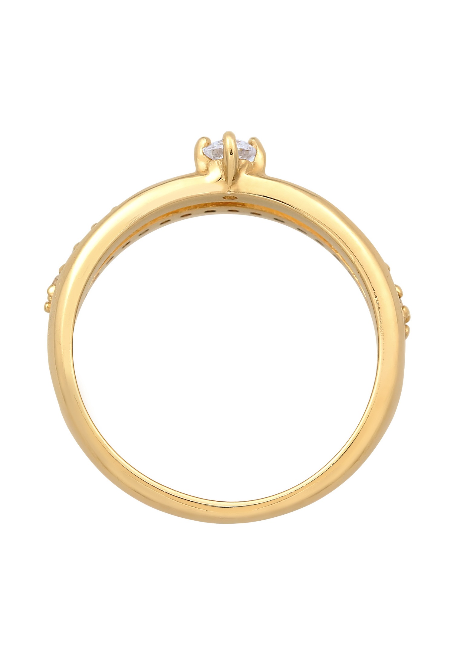 Elli Femmes Bague de fiançailles Solitaire Étincelant avec Cristaux de Zirconium en Argent Sterling 925