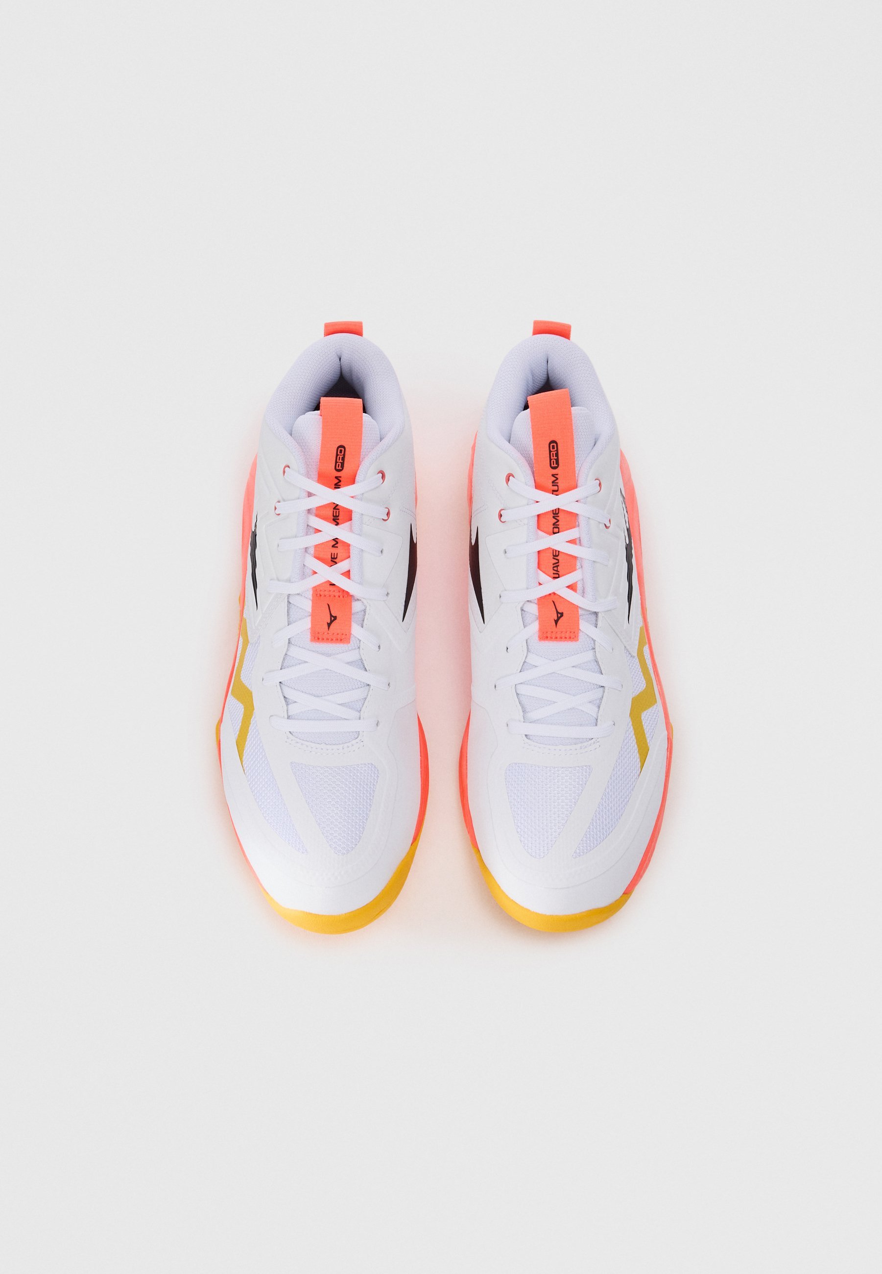 Mizuno WAVE MOMENTUM PRO UNISEXE - Chaussures de volley-ball - blanc/corail/citron