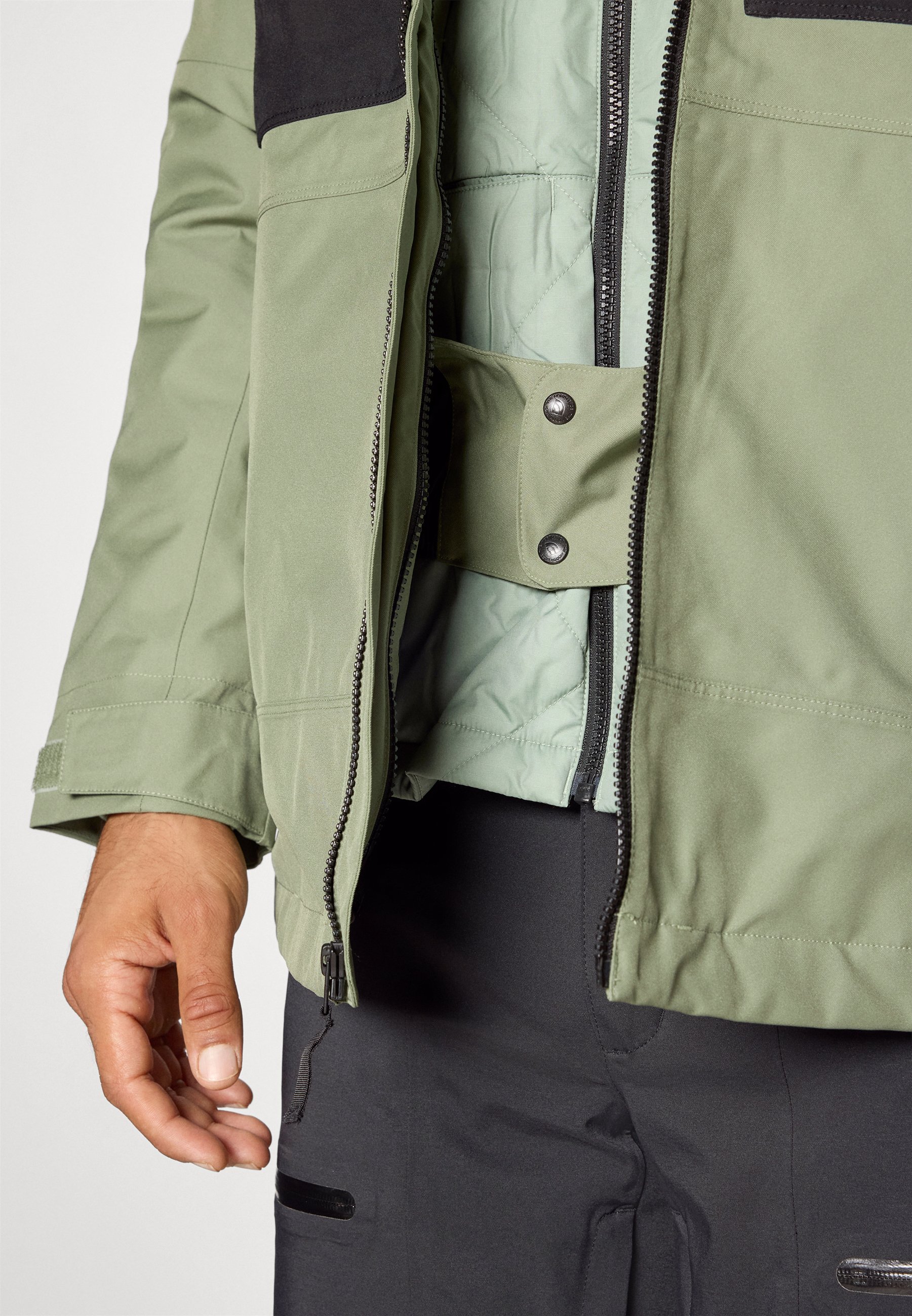 The North Face FOURBARREL TRICLIMATE JACKET - Snowboardjas - bark mist/zwart