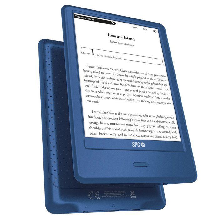 E-book - SPC - Dickens Light 2 Pro - 6 polegadas - 8 GB - USB-C - Azul