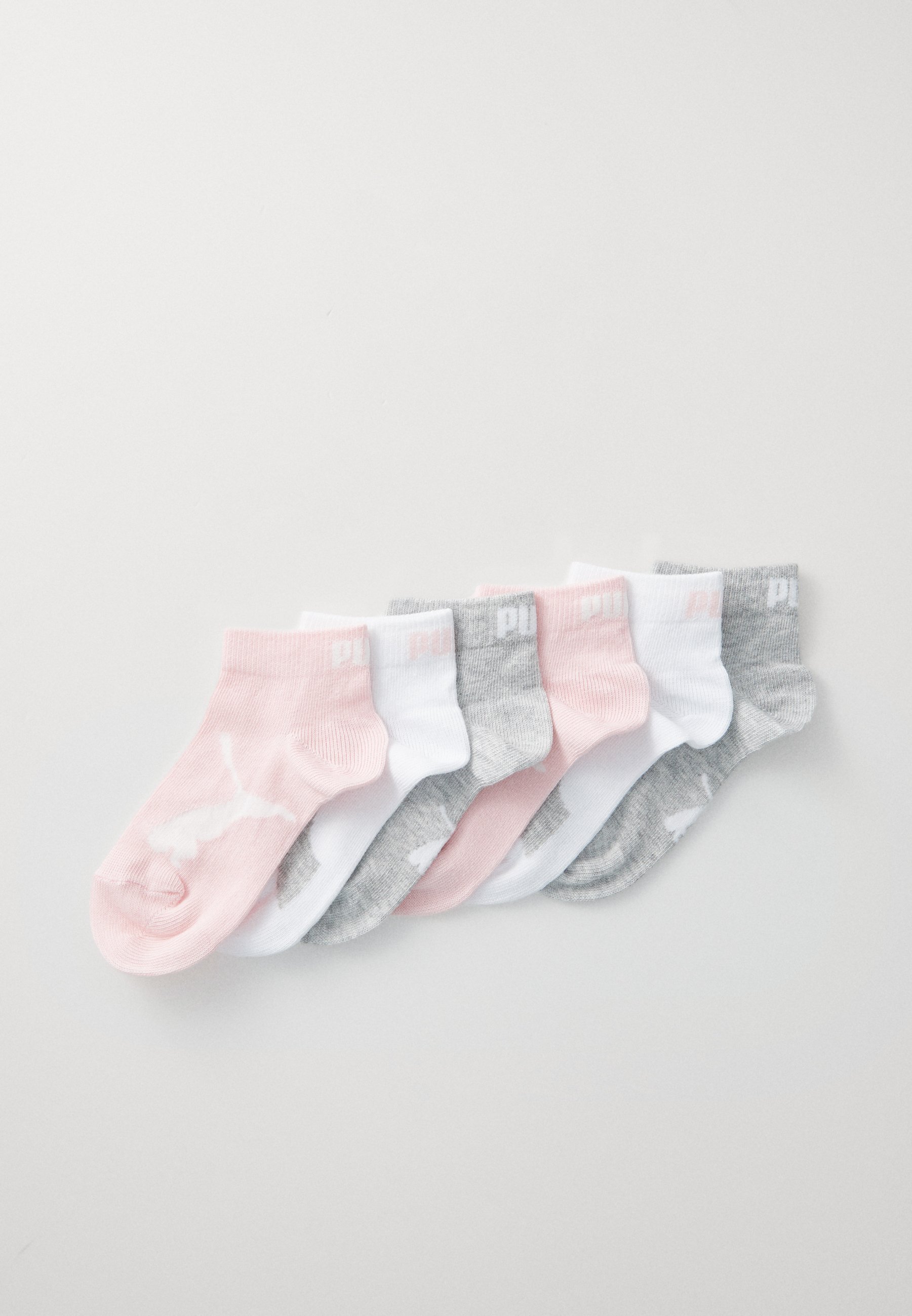 Puma otroške nogavice QUARTER ECOM UNISEX 6 PACK - roza/siva