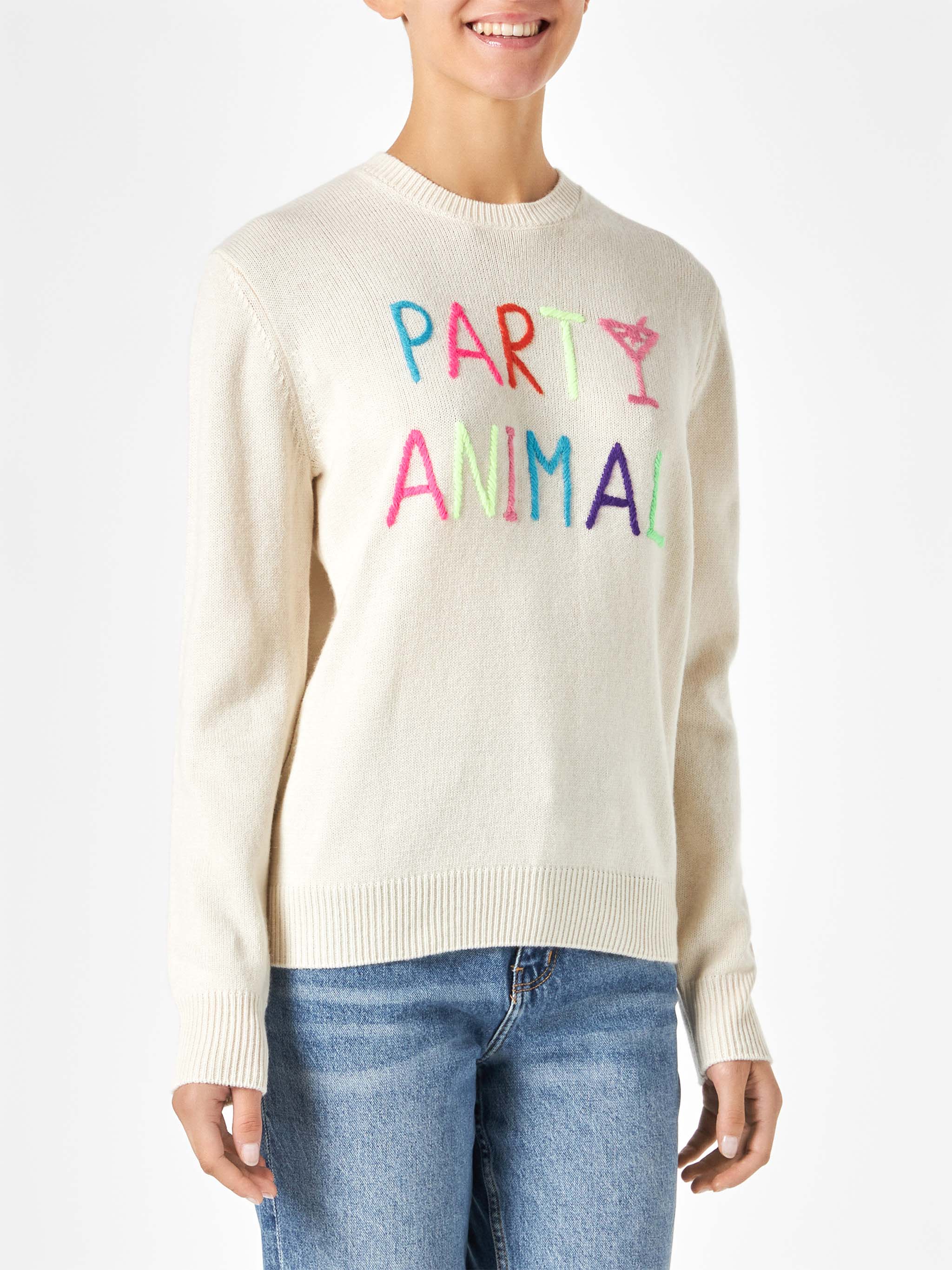 Maglione da donna con ricamo Party Animal | EDIZIONE SPECIALE DI NIKI