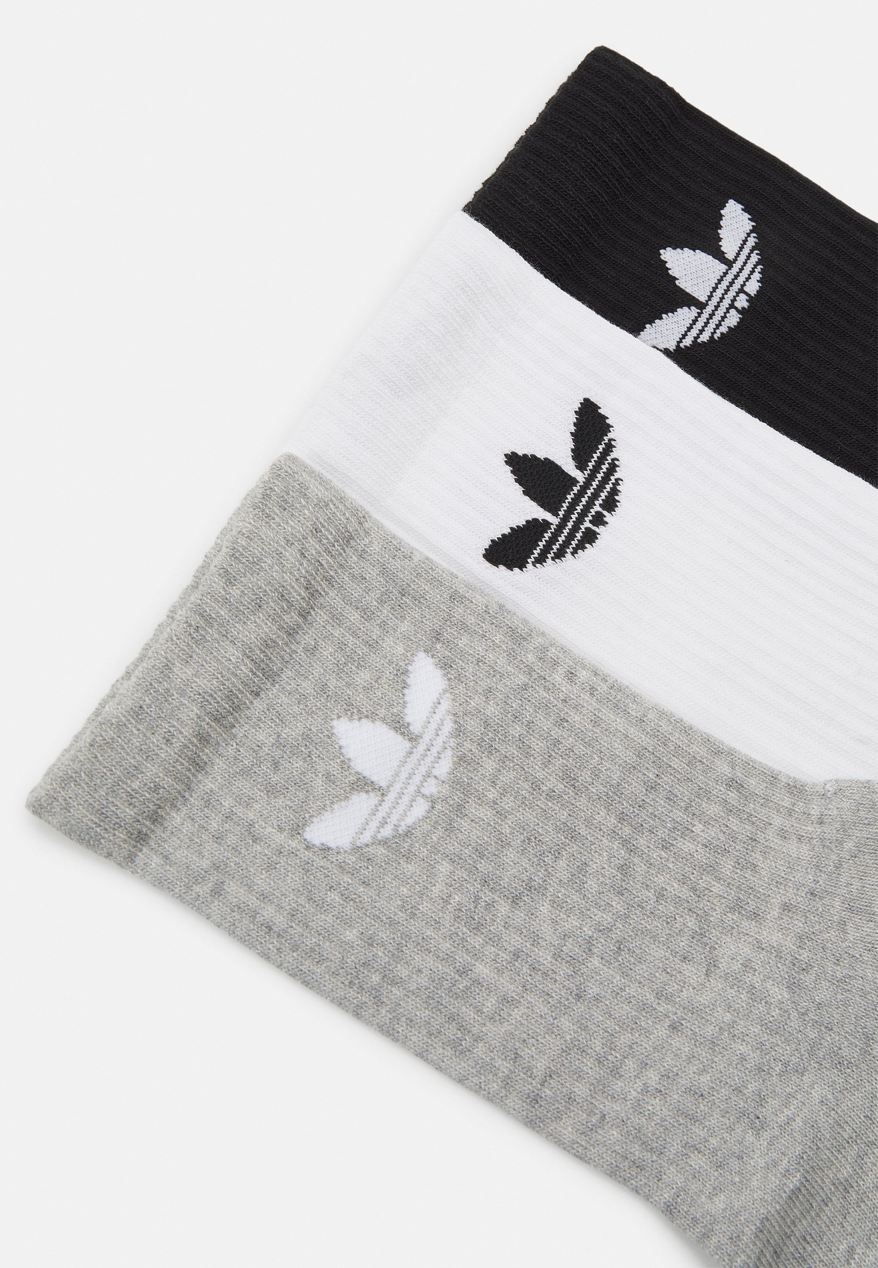 Confezione da 3 paia di calzini unisex Adidas Originals - bianco/grigio medio mélange/nero