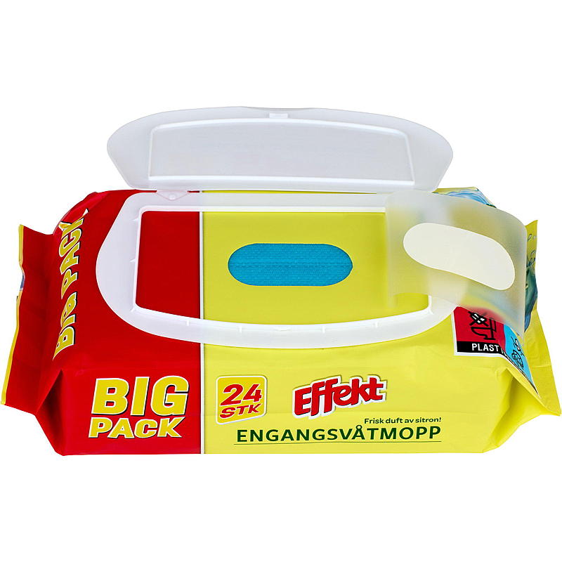 Effect Engangsmoppe 24-pak med citronduft Effect