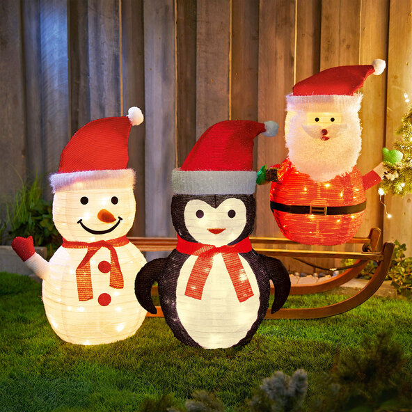LED karácsonyi pingvinfigura