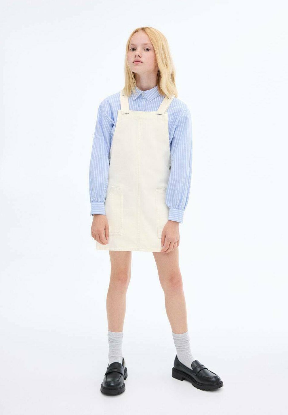 Mango Kids TEEN - Sukienka jeansowa - ecru