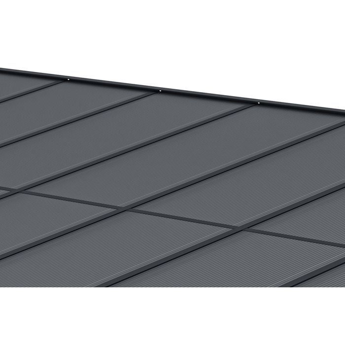 Carport adossé KLEO Cazeboo abri voiture aluminium 5,5x3 m toit polycarbonate gris 16,5 m²