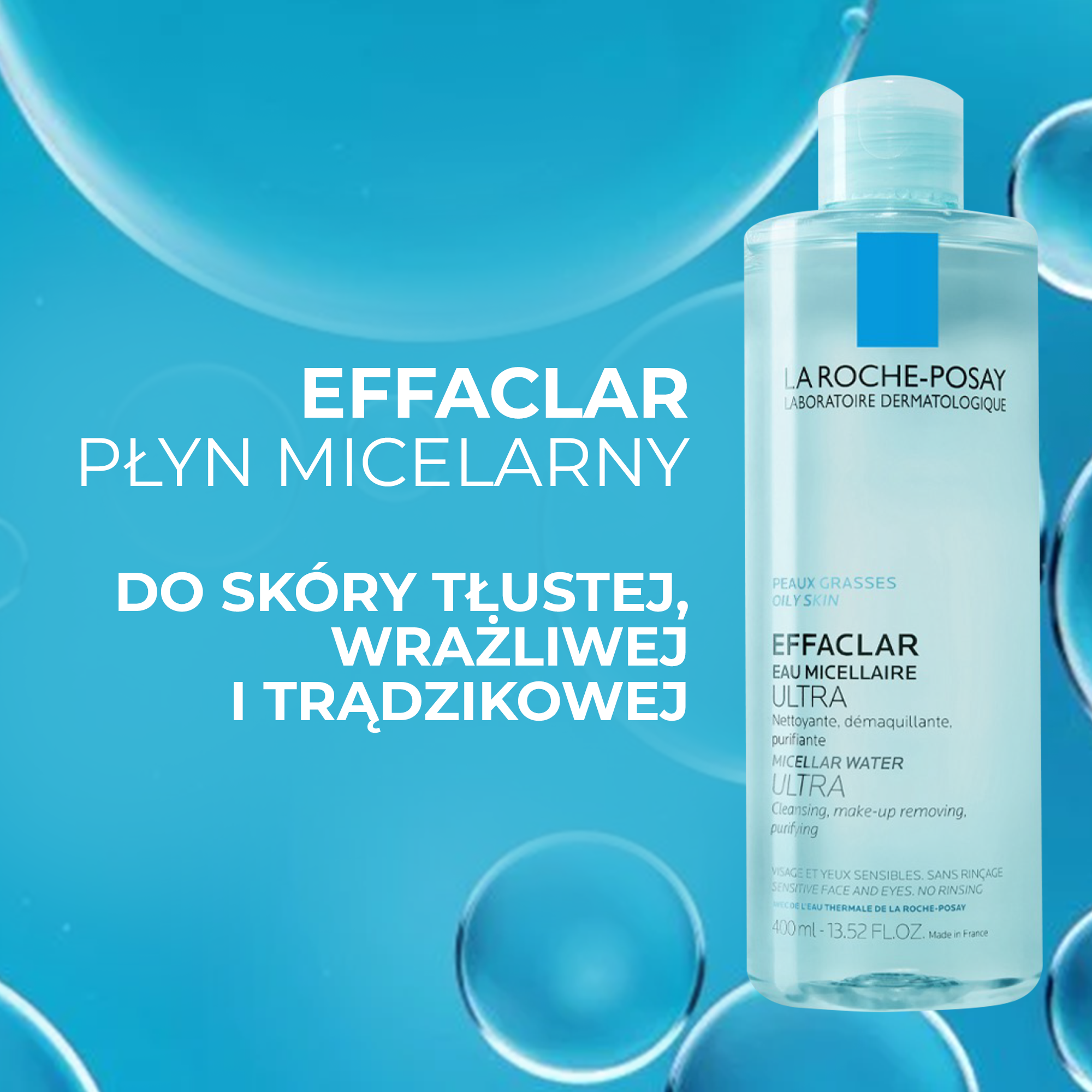 Apă micelară pentru față La Roche-Posay 400 ml Effaclar