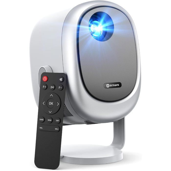 Mini Vidéoprojecteur[Support Réglable À 360°] H1 Projecteur Portable 500Ansi, Keystone Automatique Et Mise Au Point Électr[XV167]