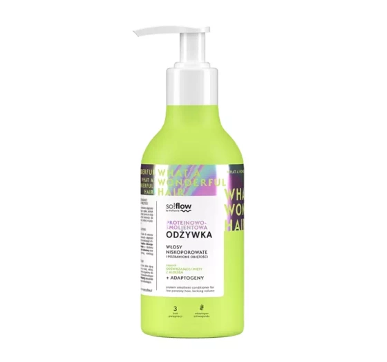 So!Flow Proteinowo-Emolientowa odżywka do włosów niskoporowatych 400ml