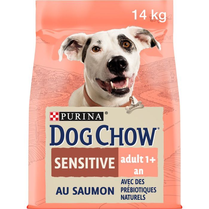 DOG CHOW Sensitive Dog Food with Salmon - 14 KG - Adult Dog Food