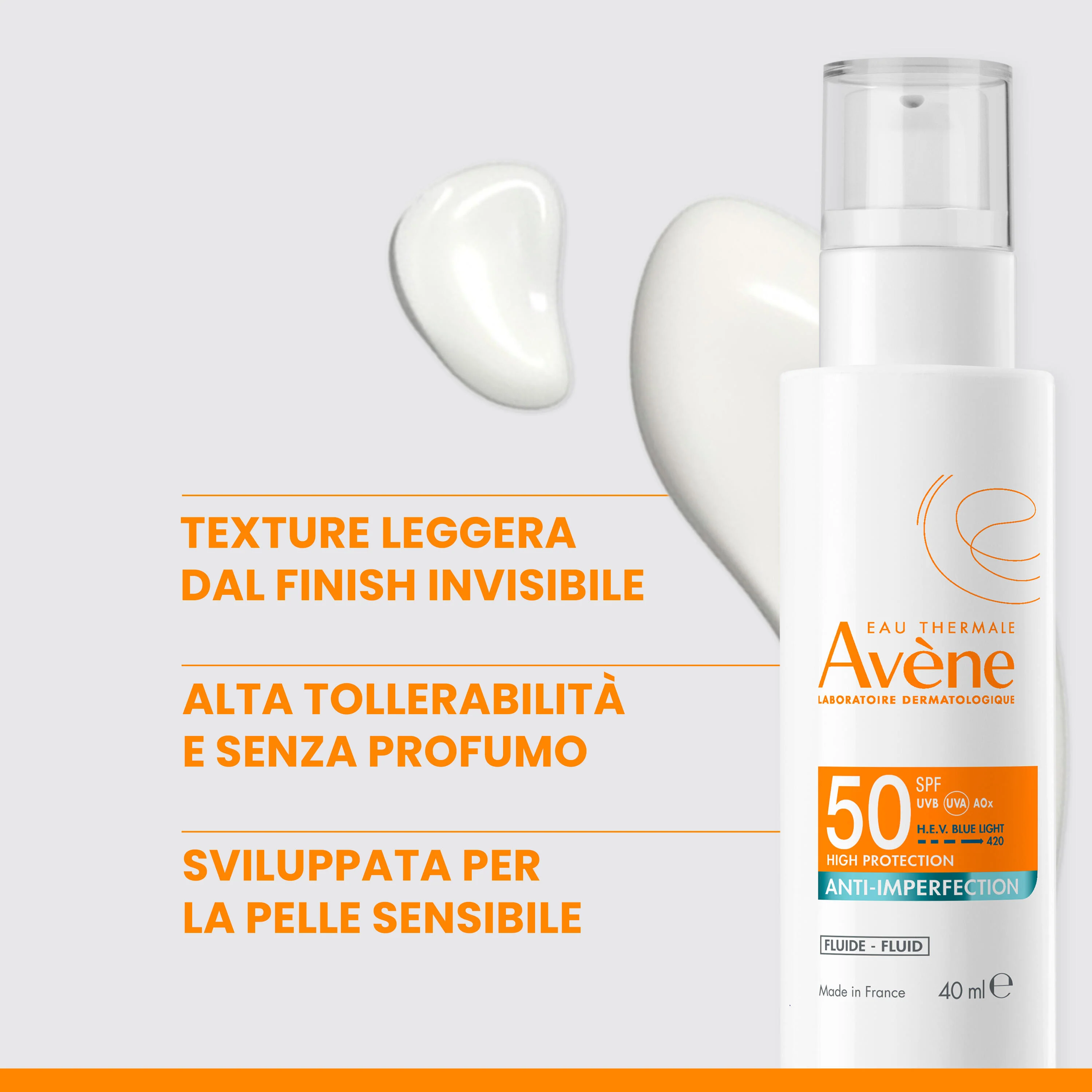 Suncare Fluido Anti-Imperfezioni SPF50 - Solare viso alta prot.