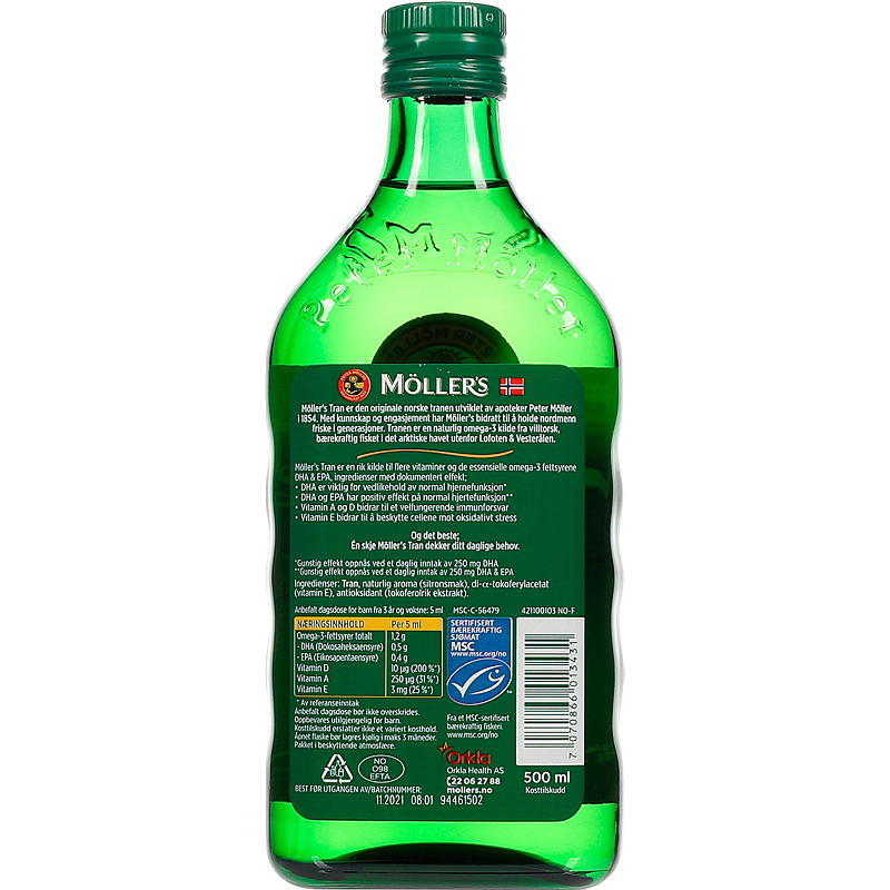 Möller's levertraan 500 ml Citroen