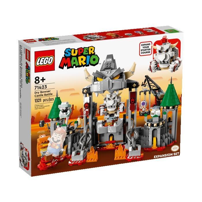 LEGO super mario 71423 Ensemble d’extension Bataille au château de Bowser Skelet Cadeaux Jouets Objets de collection 8+