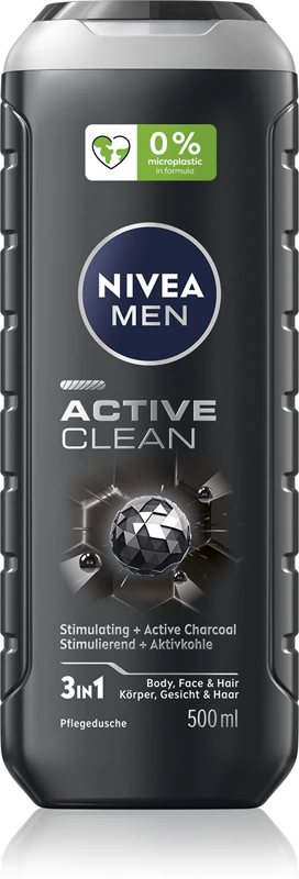 Gel de banho NIVEA MEN Active Clean para homens