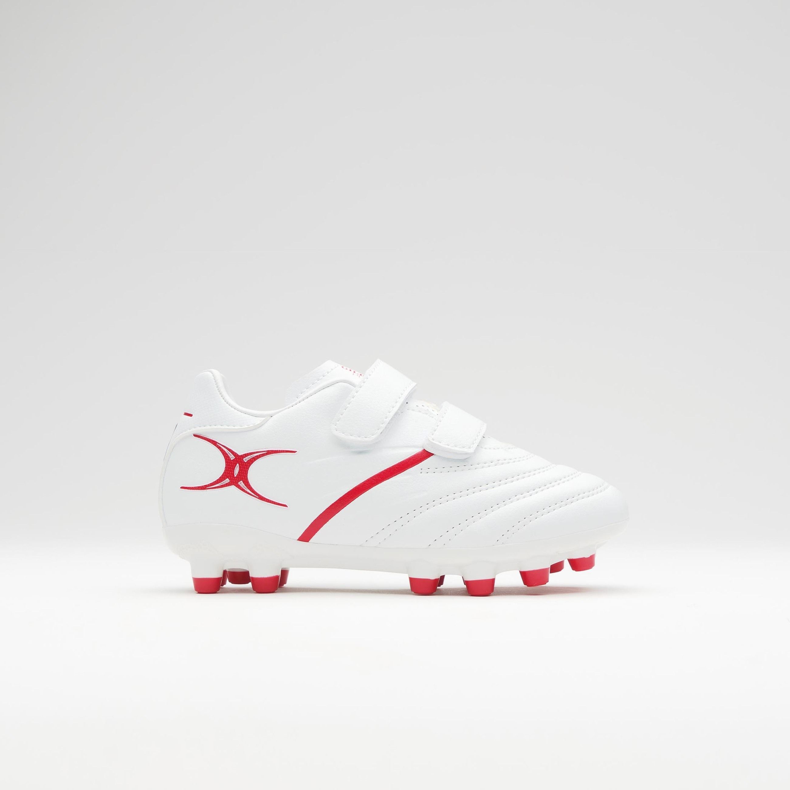 Scarpe da rugby - Ragazzi - GILBERT - SIDESTEP X20 - Bianco/Rosso - Taglia 31 - Tacchetti sagomati