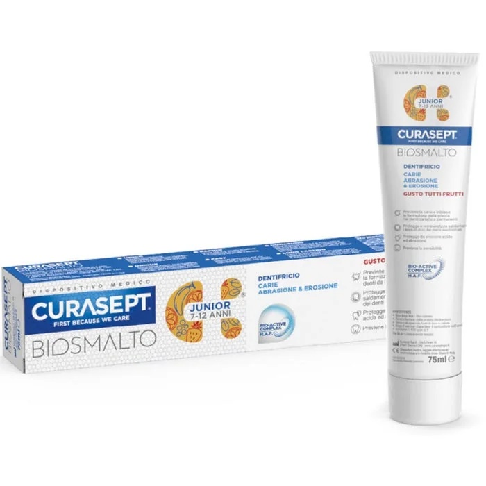 CURASEPT Curasept Biosmalto Junior zobna pasta 75 ml