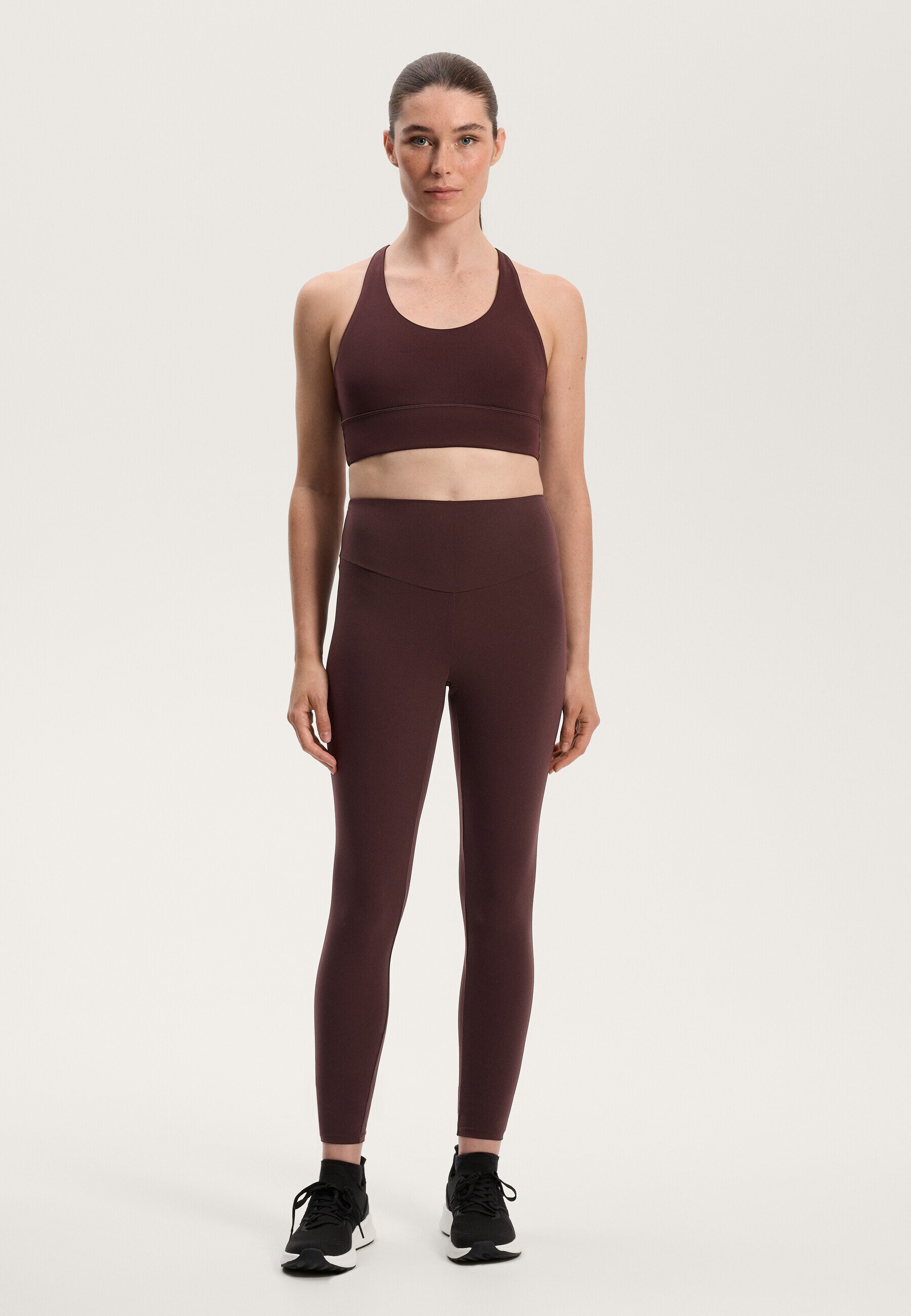 OYSHO STRAPPY BACK - 32977901 - Sportbeha met lichte ondersteuning - gemêleerd bruin