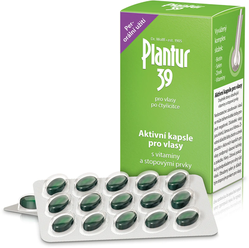Plantur 39 Active Capsule, een voedingssupplement in capsulevorm tegen haaruitval.