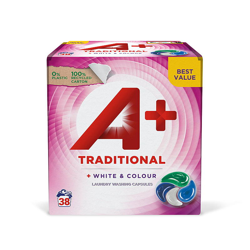 Wasmiddelcapsules, 38 stuks. Traditioneel A