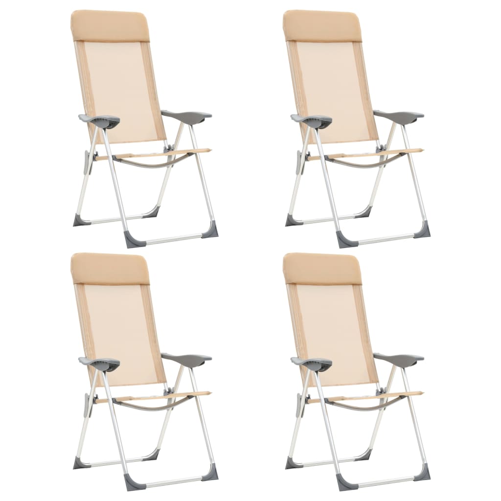 Vidaxl Garden Chair Cream 4 Pieces