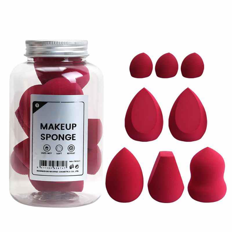 Conjunto de 8 esponjas de maquiagem multiformato para maquiagem, ideais para base e pó. Acessórios de beleza para maquiagem feminina.