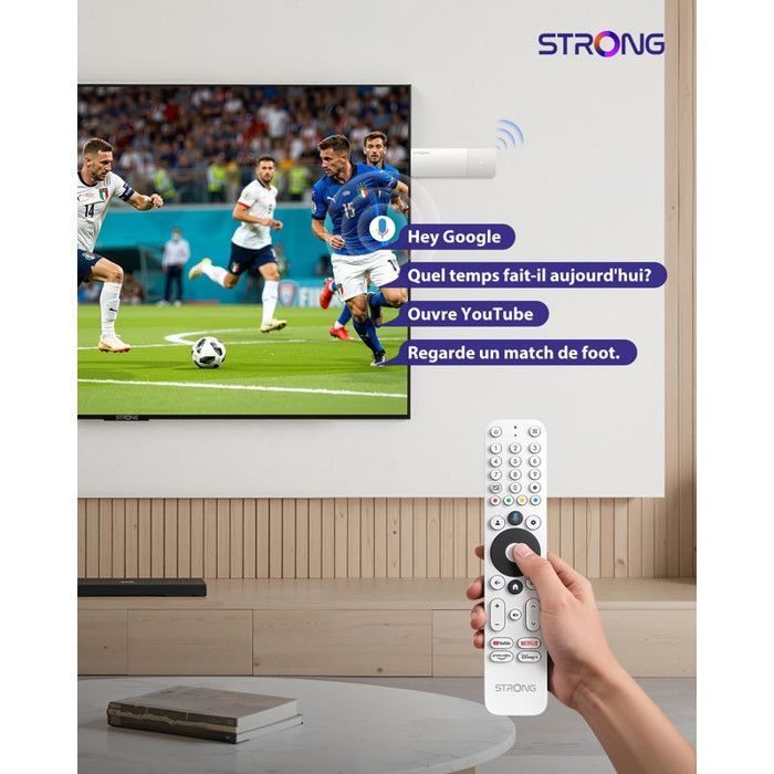 STRONG - LEAP-AIR - Streaming Box Google TV 4K - Chromecast - Wi-Fi - Bluetooth - Google Assistente - Dolby Atmos/Vision - HDR