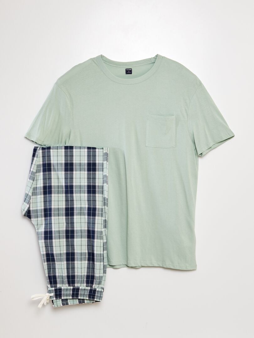Conjunto de pijama comprido - 2 peças - AZUL