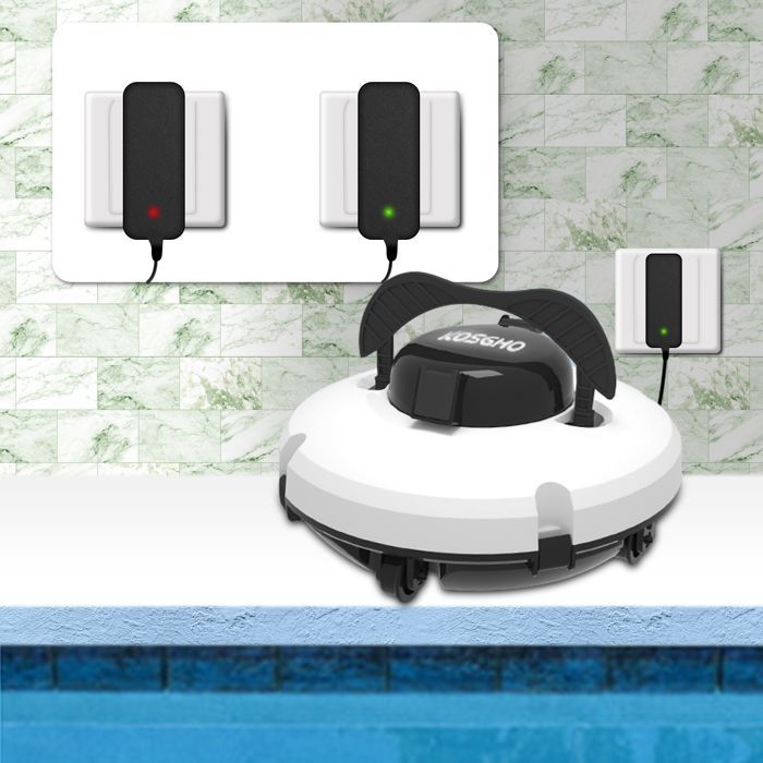Limpiador robótico de piscinas SHIPENOPHY - Inalámbrico - Doble motor - 120 min de autonomía - IPX8