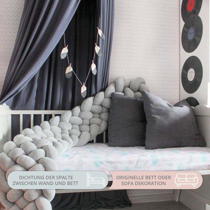 Dekoratives Kuschelkissen für Kinder, 220 cm - TOTSY BABY - Grau - Kinderzimmer - Für Kinder