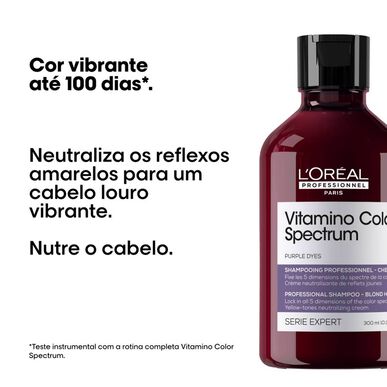 L'Oréal Professionnel Vitamino Color Spectrum Purple Shampoo Blondt sjampo Fiolett hårfarging Blondt hår 300 ml 300 ml