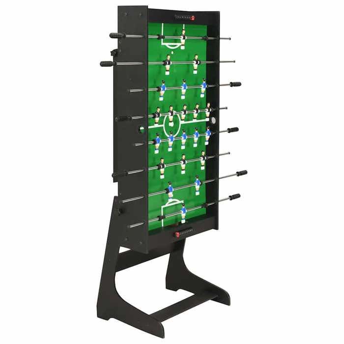 vidaXL Kokoontaitettava jalkapallopöytä 121 x 61 x 80 cm musta