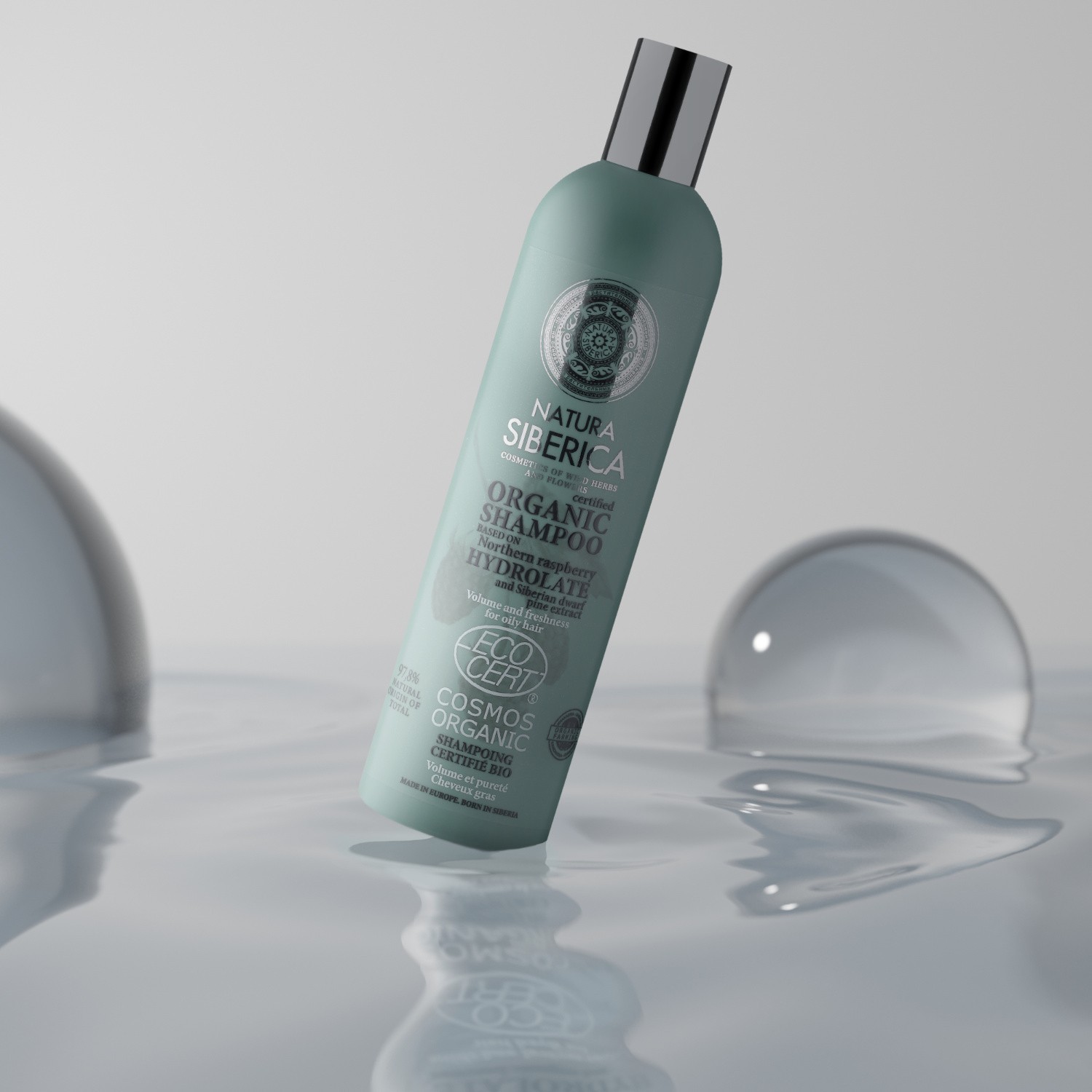 Natura Siberica Shampoing certifié Bio Volume et Fraicheur Cheveux gras