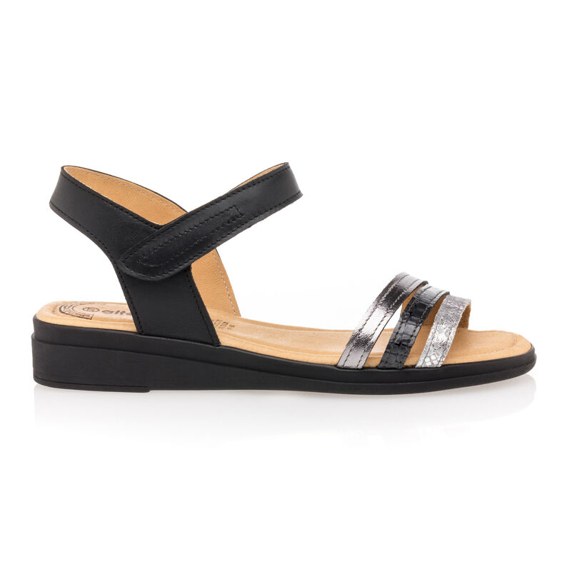 Sandalias negras para mujer / Zapatos de punta abierta