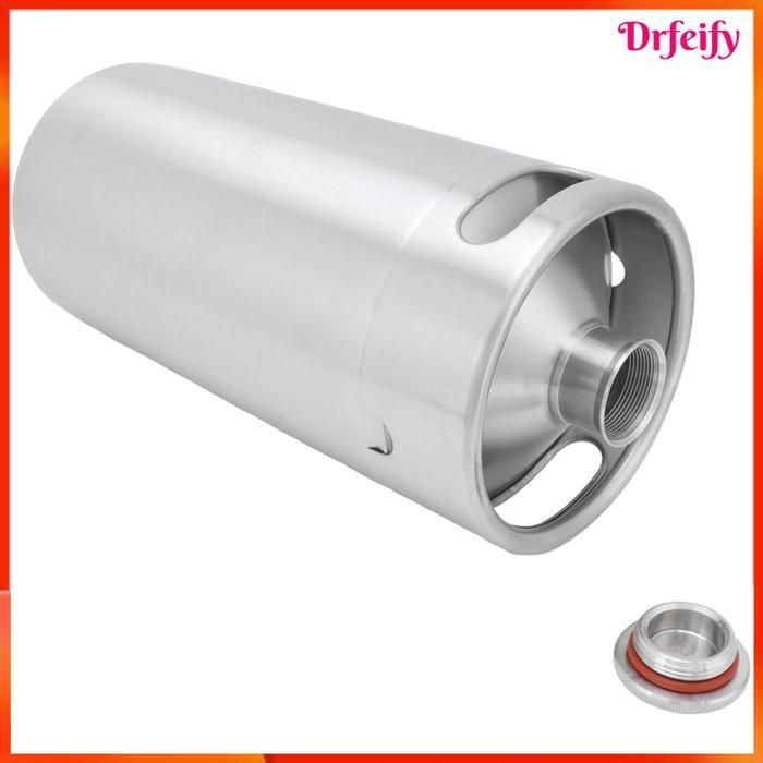 Barril de cerveza Akozon √Barril de cerveza miniatura de acero inoxidable de 3,6 L con tapa, ideal para electrodomésticos.