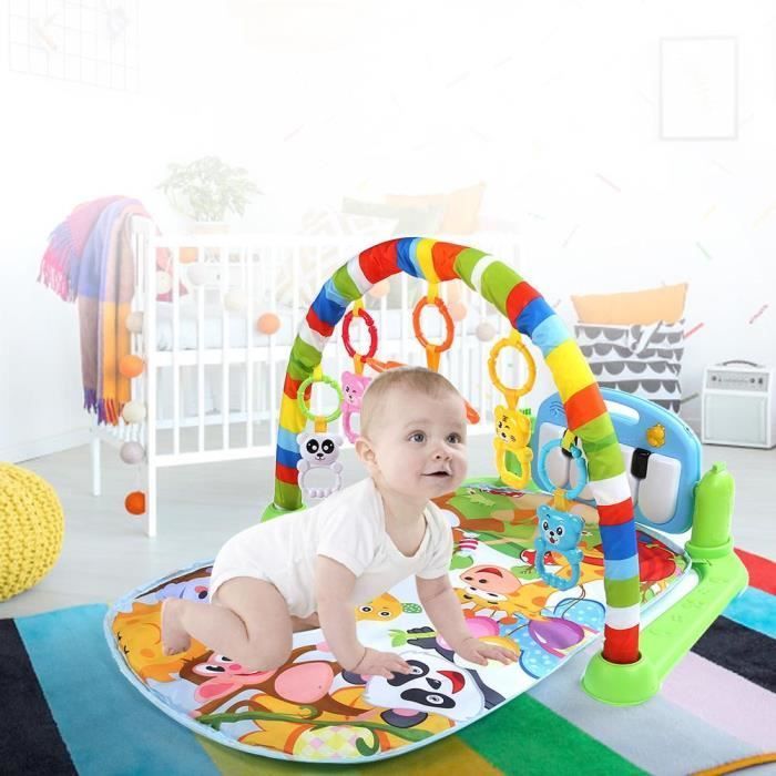 Baby Piano Play Mat, Musical Activity Mat, 75 x 63 x 45cm, Gymnastics Mat, Educational Toy for Babies 0-1