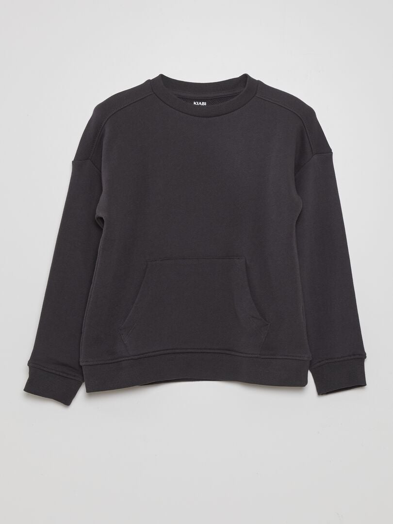 Lichtgewicht fleece sweatshirt - ZWART