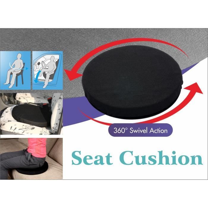Coussin pivotant à 360° - MOUSSE MEMOIRE DE FORME - Capacité maximale 300 kg - Diamètre 39cm -AUTONOMIE ET BIEN ÊTRE TMI 3501