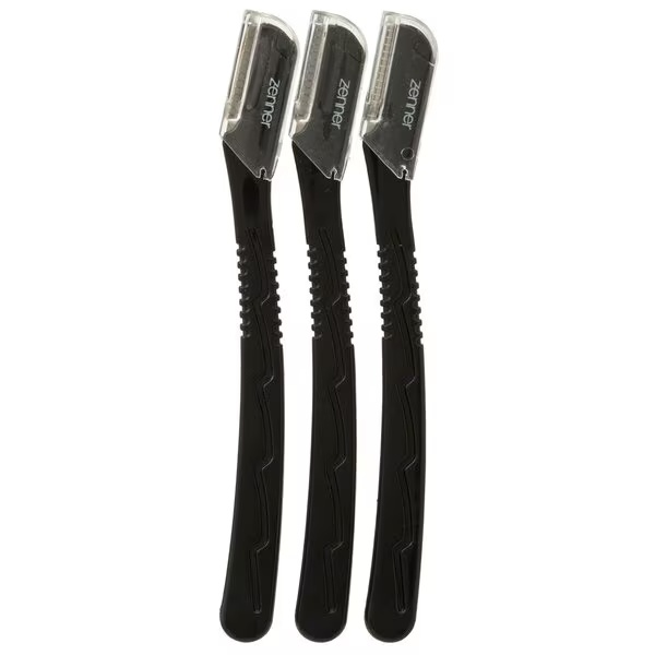 Zenner britvice za obrvi<br>črne, 3 kosi