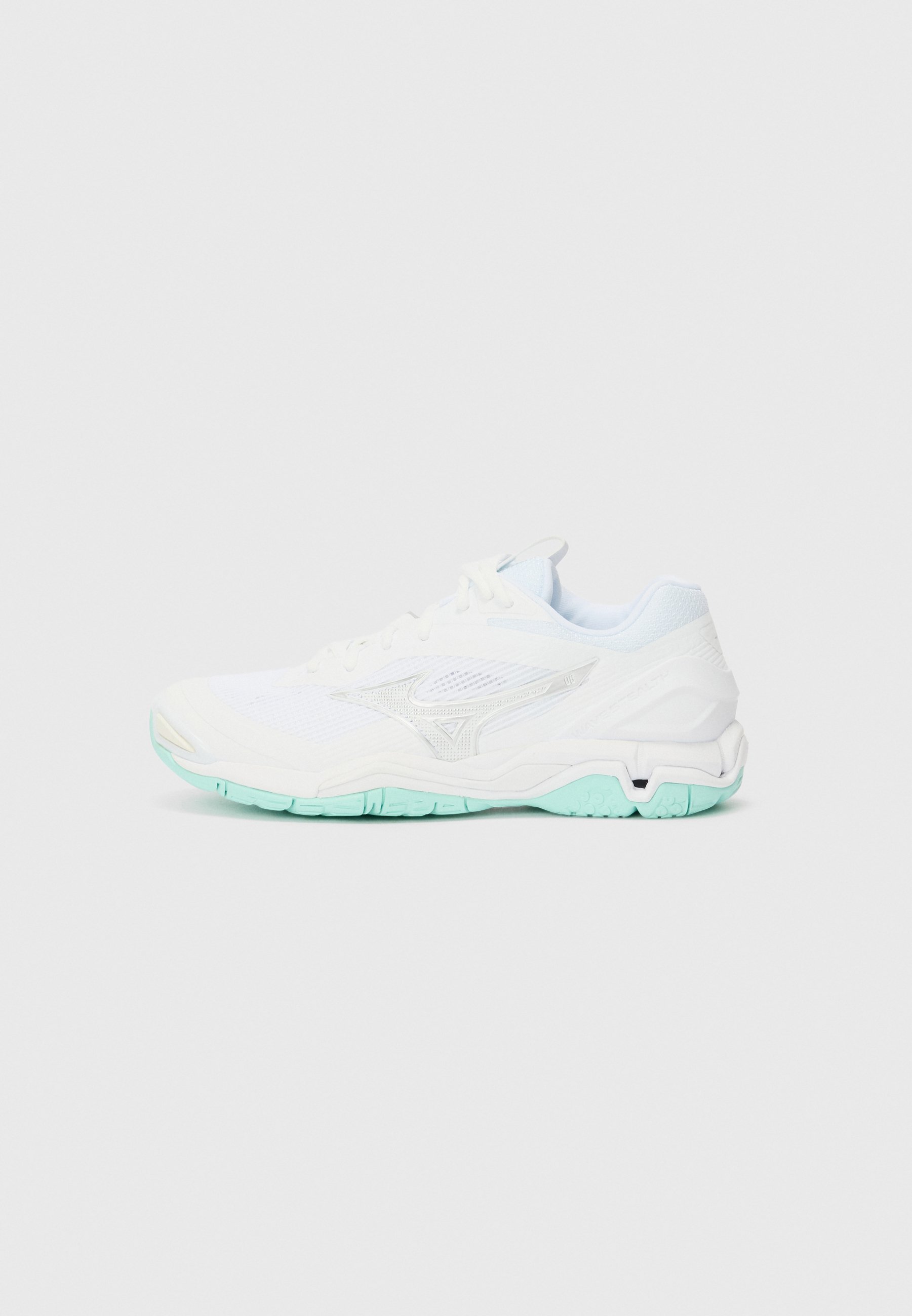 Mizuno WAVE STEALTH 6 - Chaussures de handball - blanc/bleu